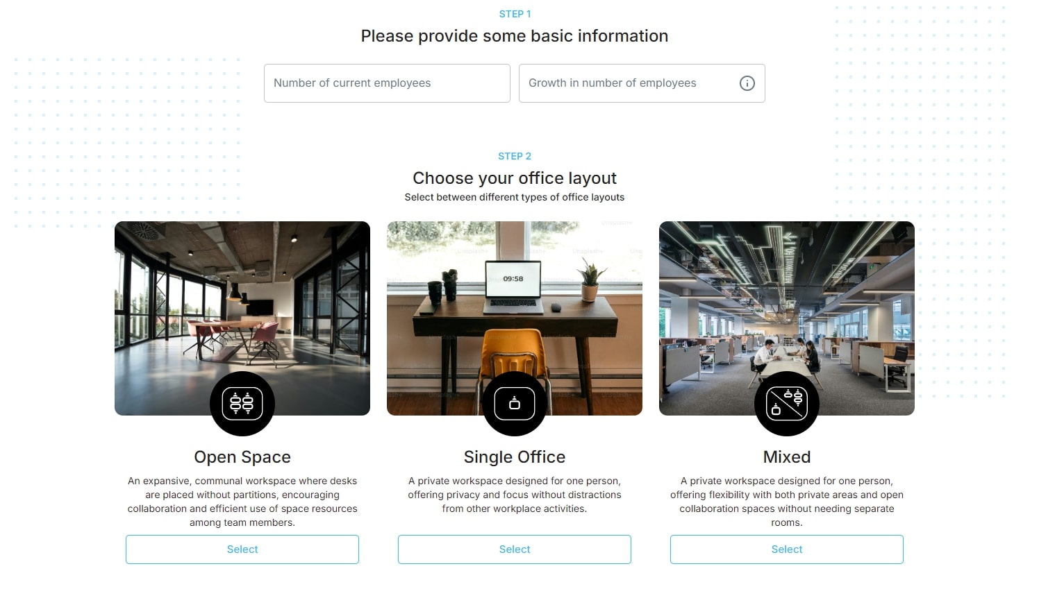 Office space calculator preview